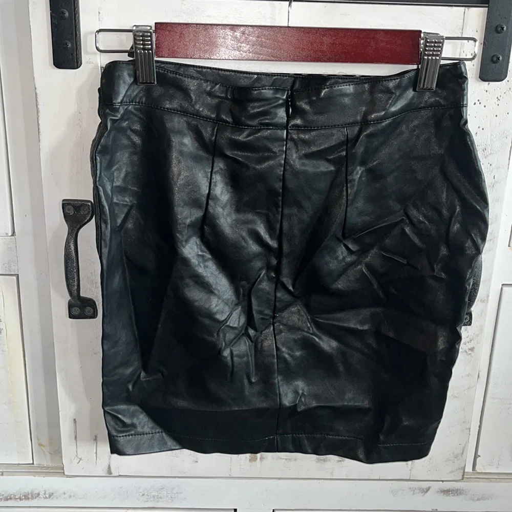 Faux Leather Mini Skirt